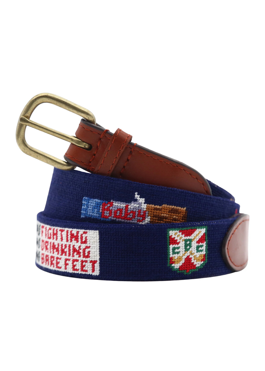 SMATHERS AND BRANSON GOPHER GOLF NEEDLEPOINT BELT – The Navy Knot