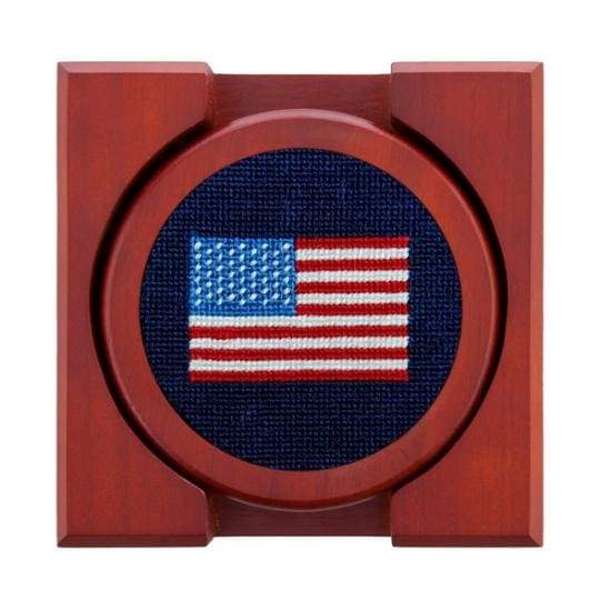 AMERICAN FLAG NEEDLEPOINT COASTER SET - The Navy Knot