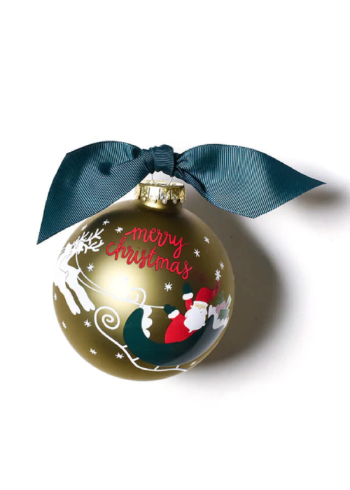 Merry Christmas To All Glass Ornament Ornament