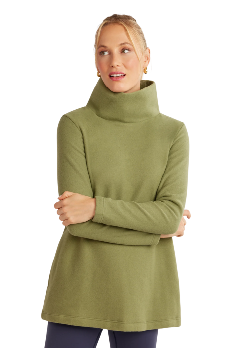 Cobble Hill Turtleneck - Army Green Sweater