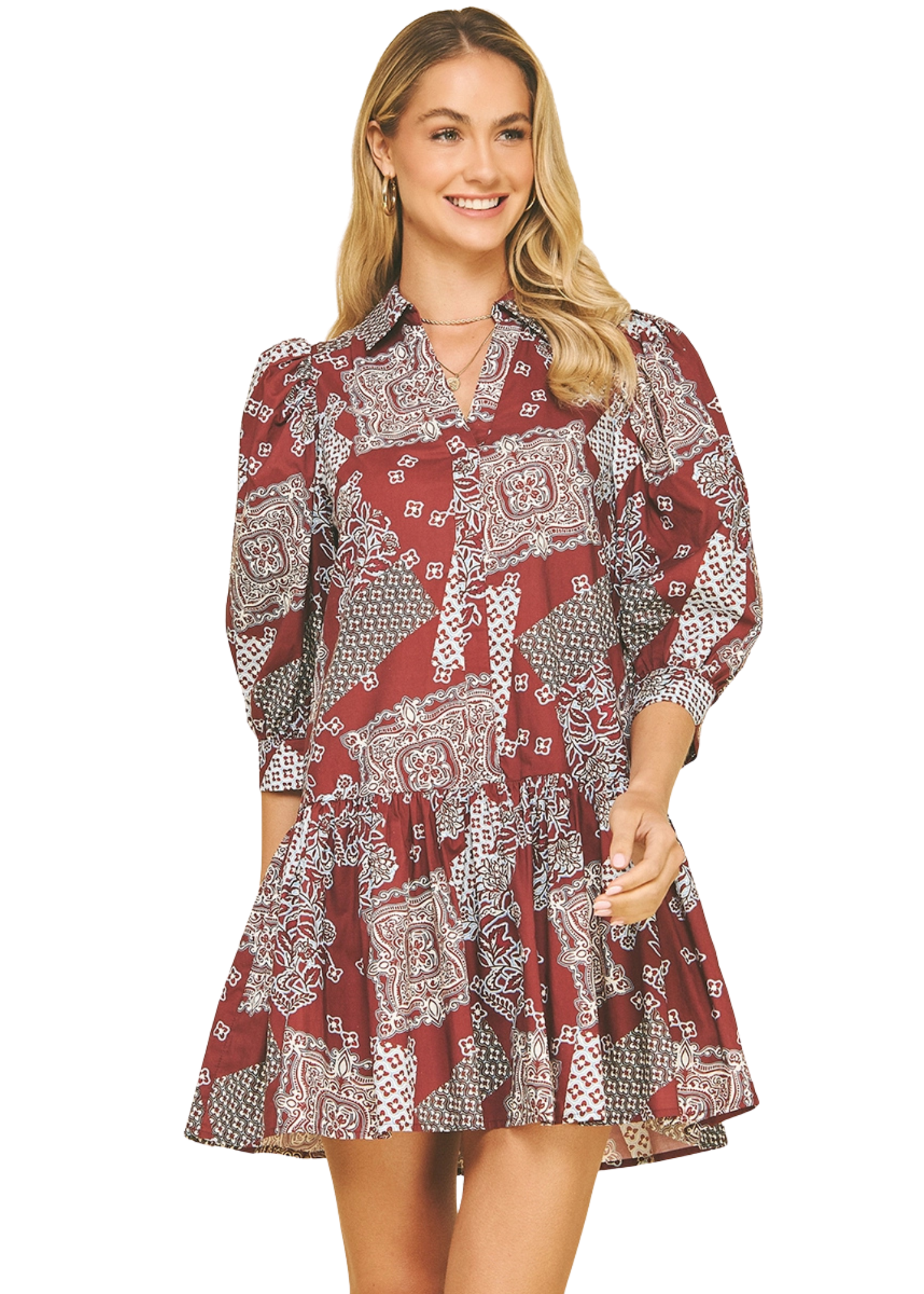 Pinch Patch Print Dress Large Pinch Patch Print Dress Large