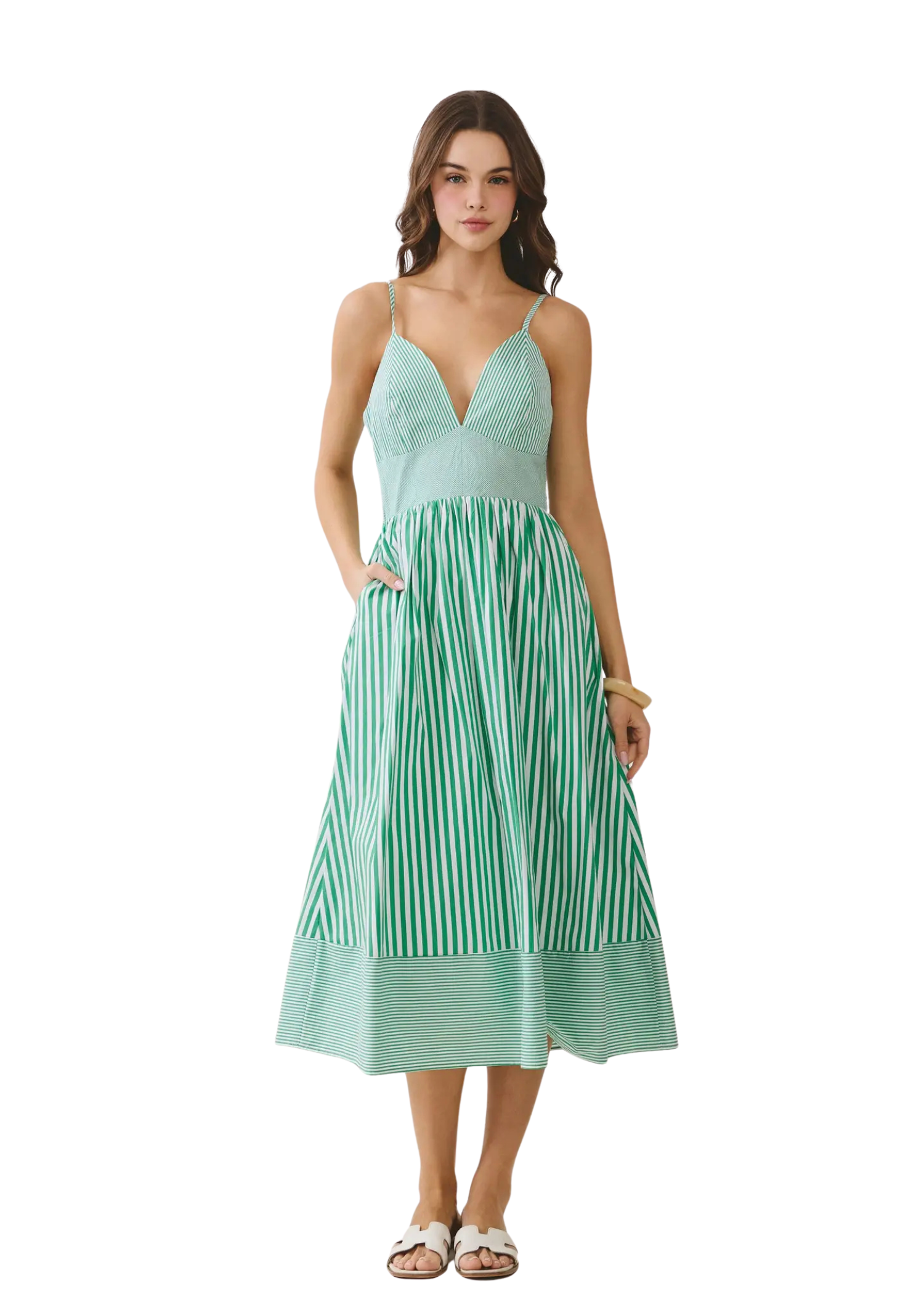 skinny midi dress TCEC SKINNY STRIPE SLIM STRAP DRESS – The Navy Knot