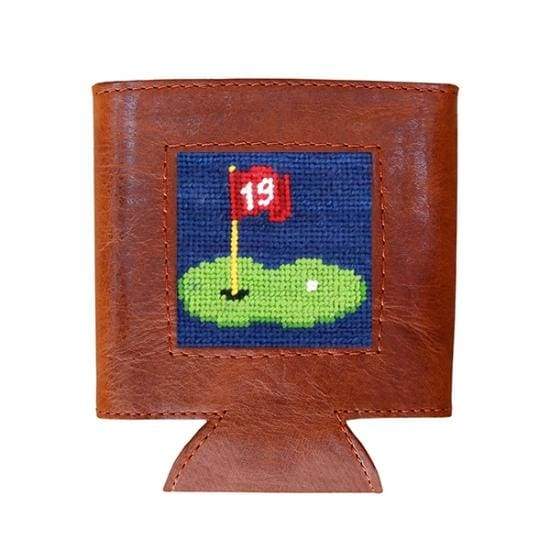 19TH HOLE NEEDLEPOINT CAN COOLER - The Navy Knot