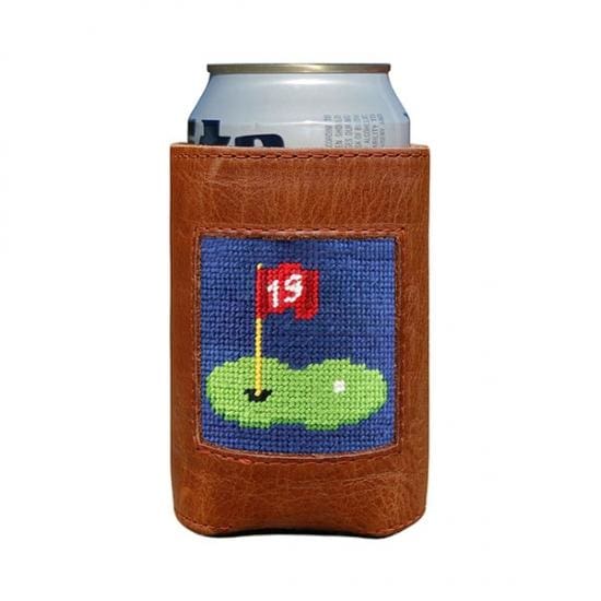 19TH HOLE NEEDLEPOINT CAN COOLER - The Navy Knot